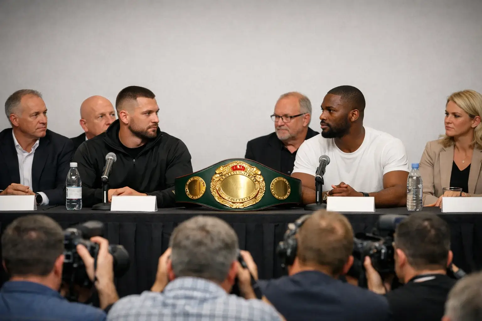 Pressekonferenz vor einem großen Titelkampf